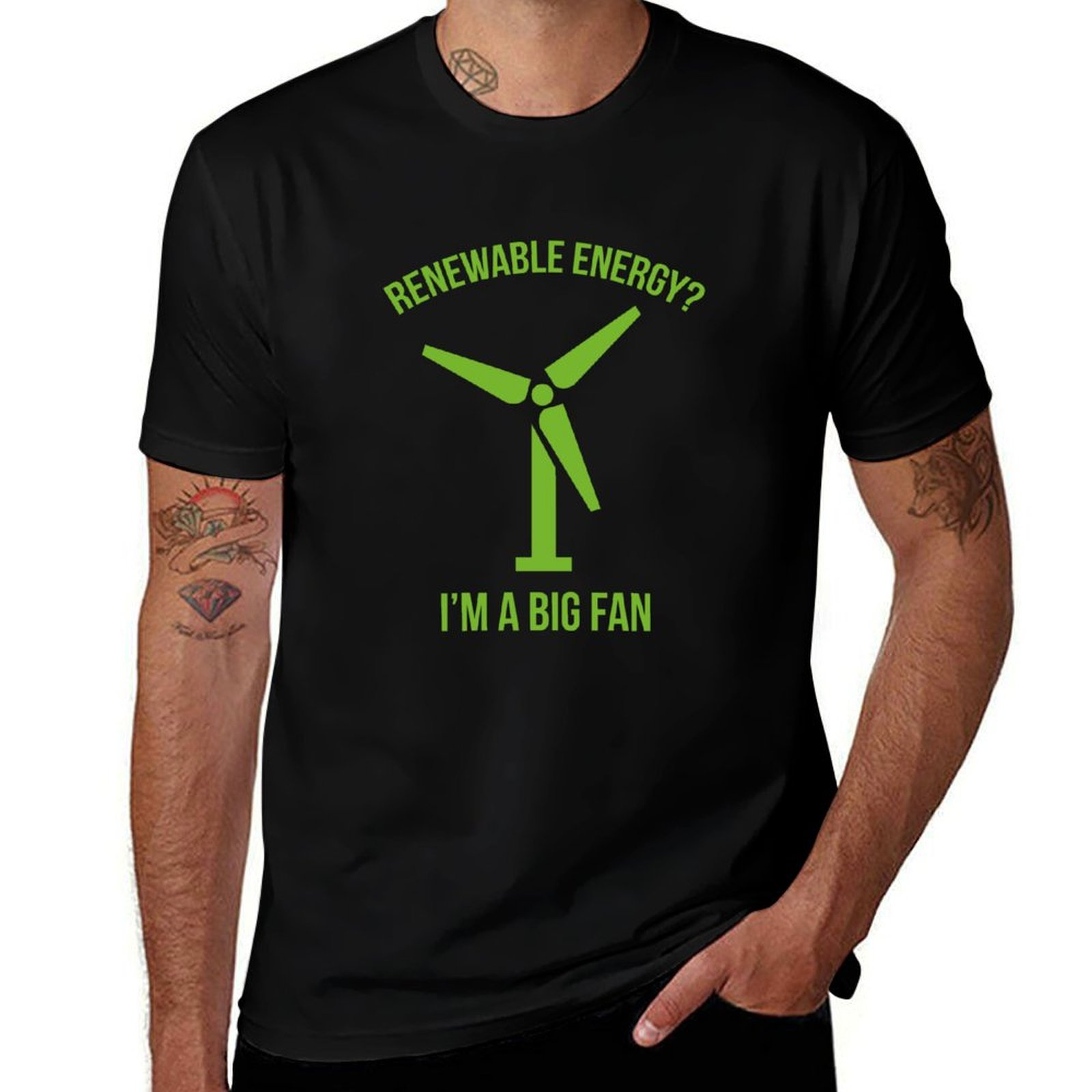 Renewable Energy Graphics - Kaos Energi Terbarukan Kaos Cetak Grafis
